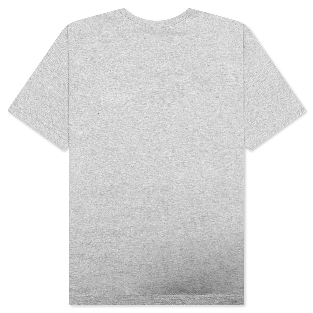 Tri Red Heart Logo Print T Shirt Grey