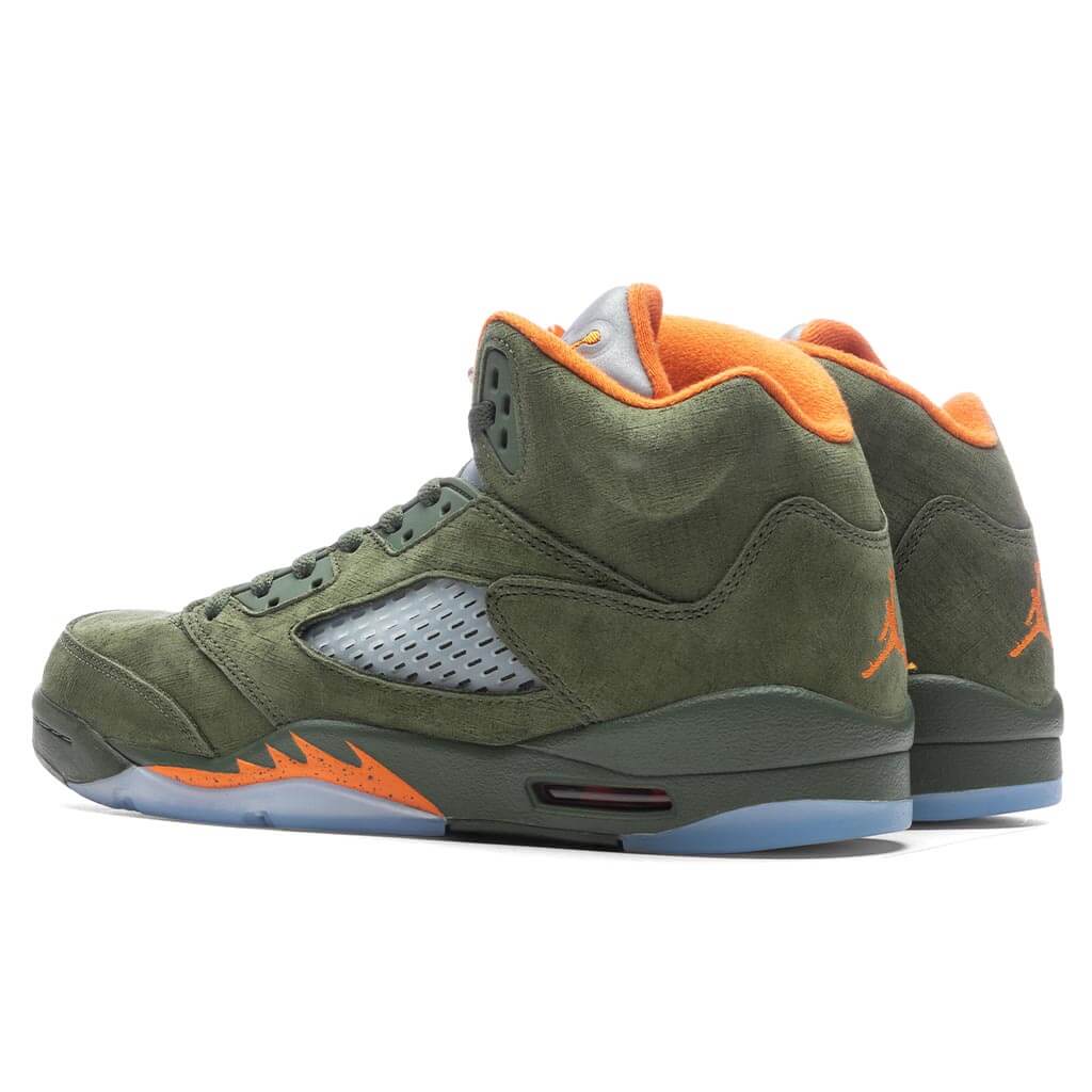 Air Jordan 5 Retro Olive GS Army Olive Solar Orange