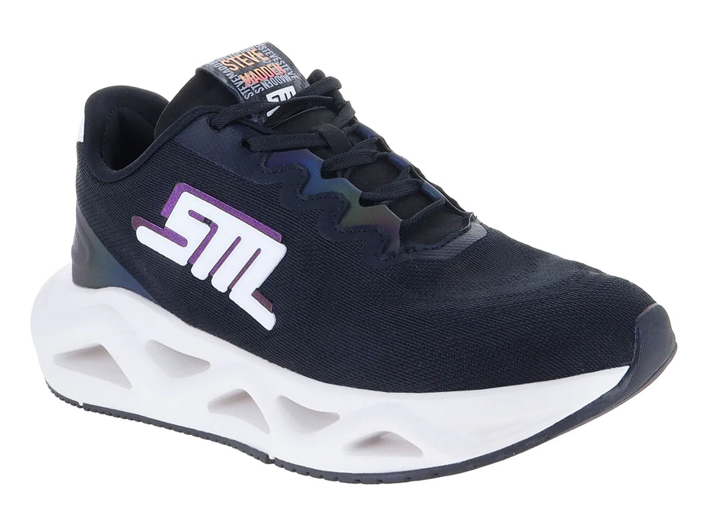 Tenis Steve Madden Hurdle Negro y Blanco para Mujer