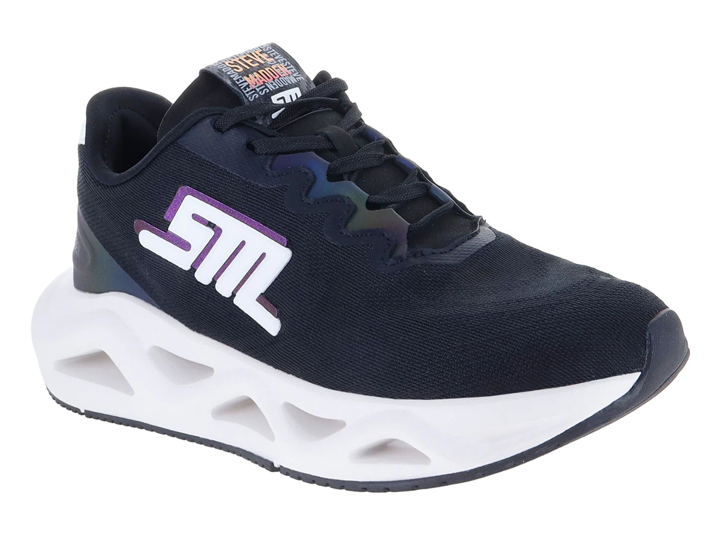 Tenis Steve Madden Hurdle Negro y Blanco para Mujer