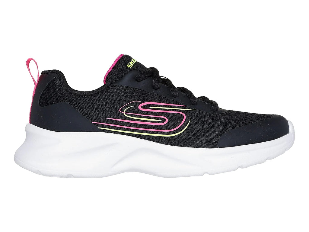Tenis Skechers Dynamatic Negro y Fucsia para Niña