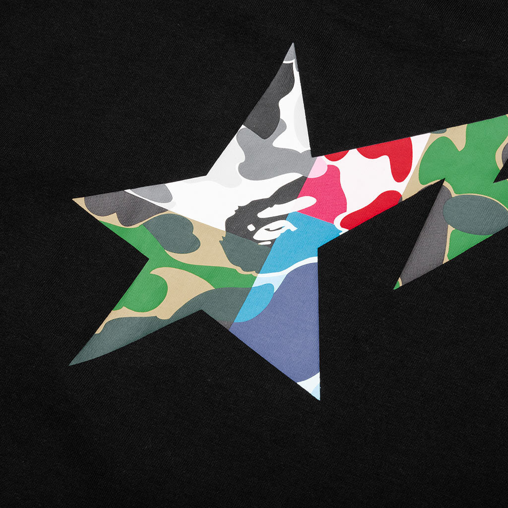 ABC Camo Crazy Bape Sta Logo Tee Black