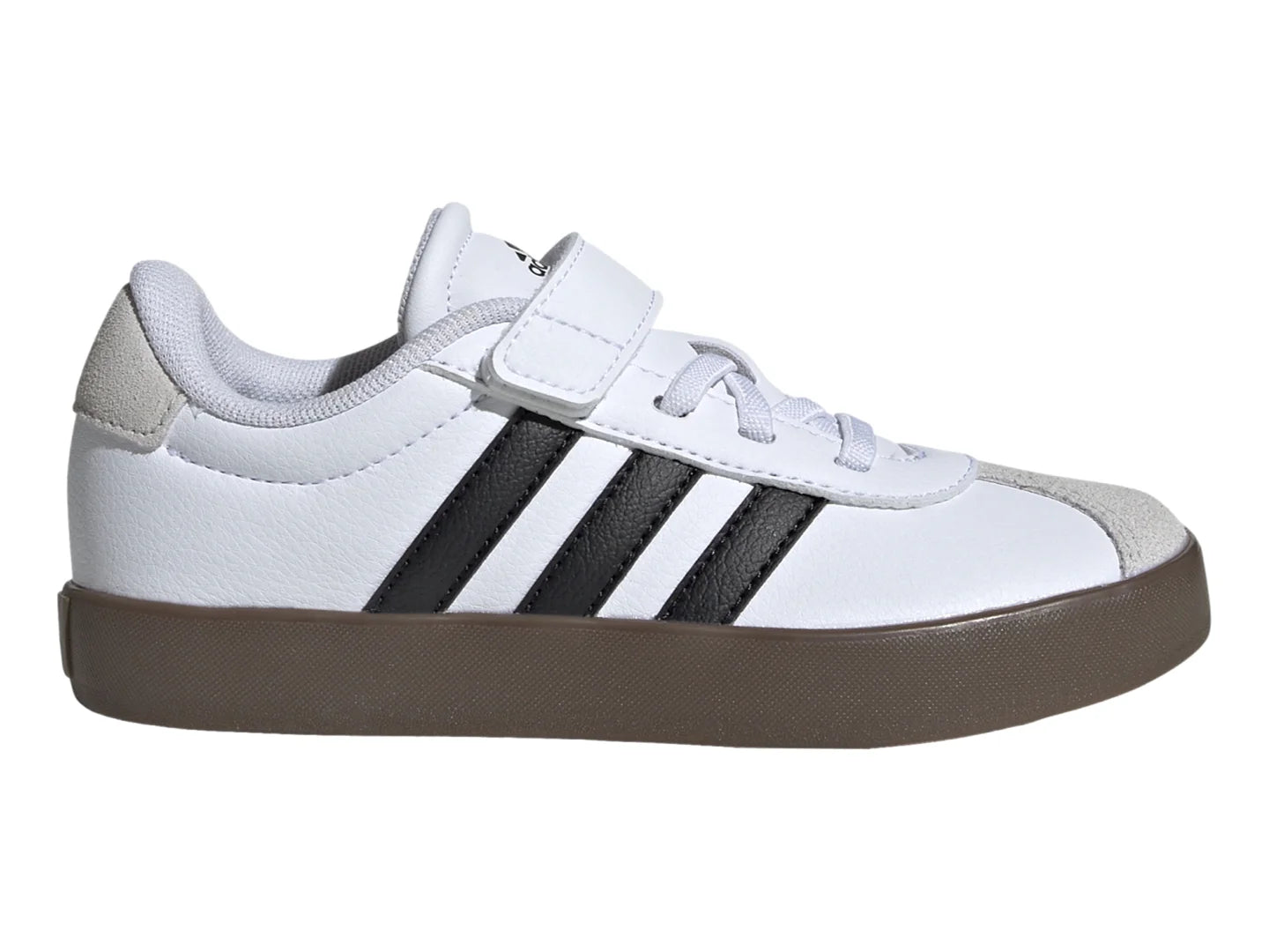 Tenis Adidas VL Court 30 Blanco y Negro para Niño