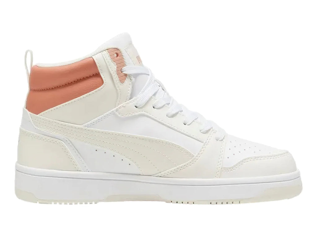 Tenis PUMA Rebound V6 Blanco y Durazno para Mujer