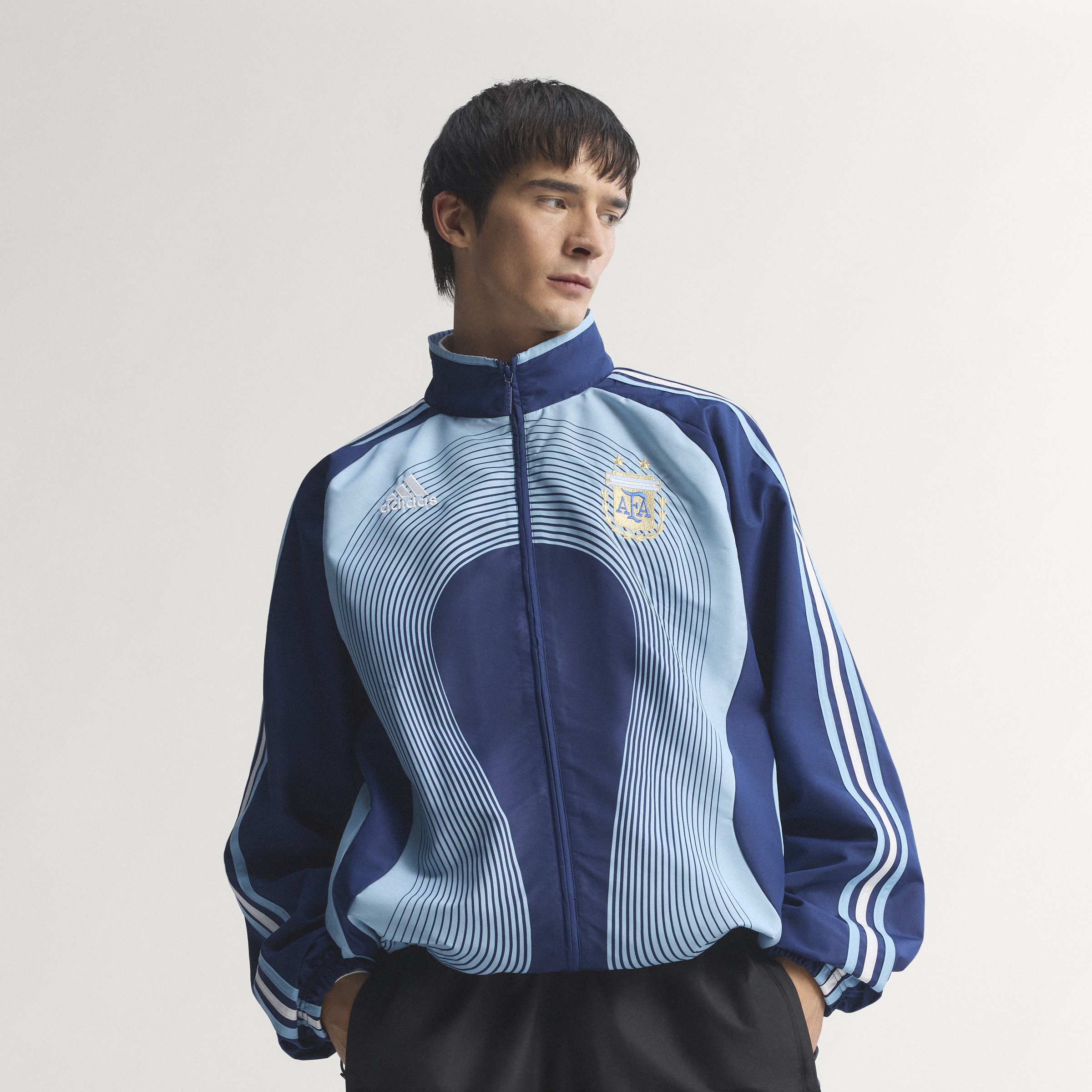adidas Argentina Away 2006 Mens Track Top Dark Blue