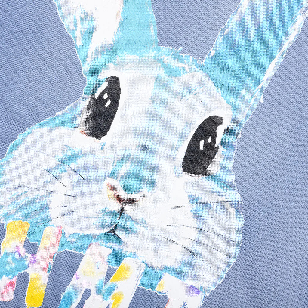 Bunny Hoodie Dusty Blue Sun Fade