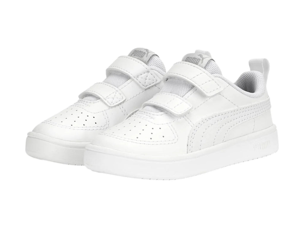 Tenis PUMA Rickie V Blanco y Gris para Niño
