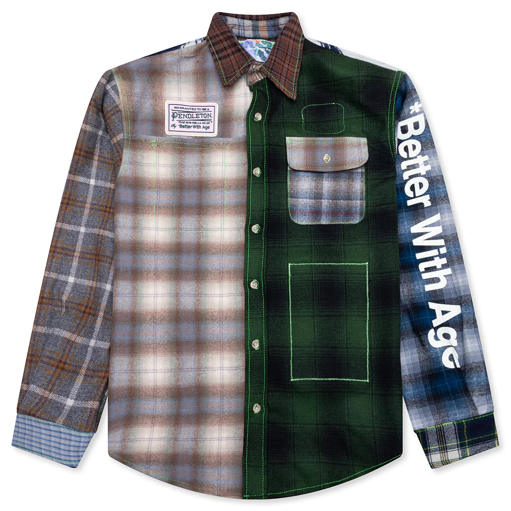 Better with Age x Pendleton Whitney Reversible Flannel Overshirt Multi