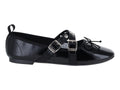 Zapatos Flats Ballerina Luna Rosa Negro para Mujer