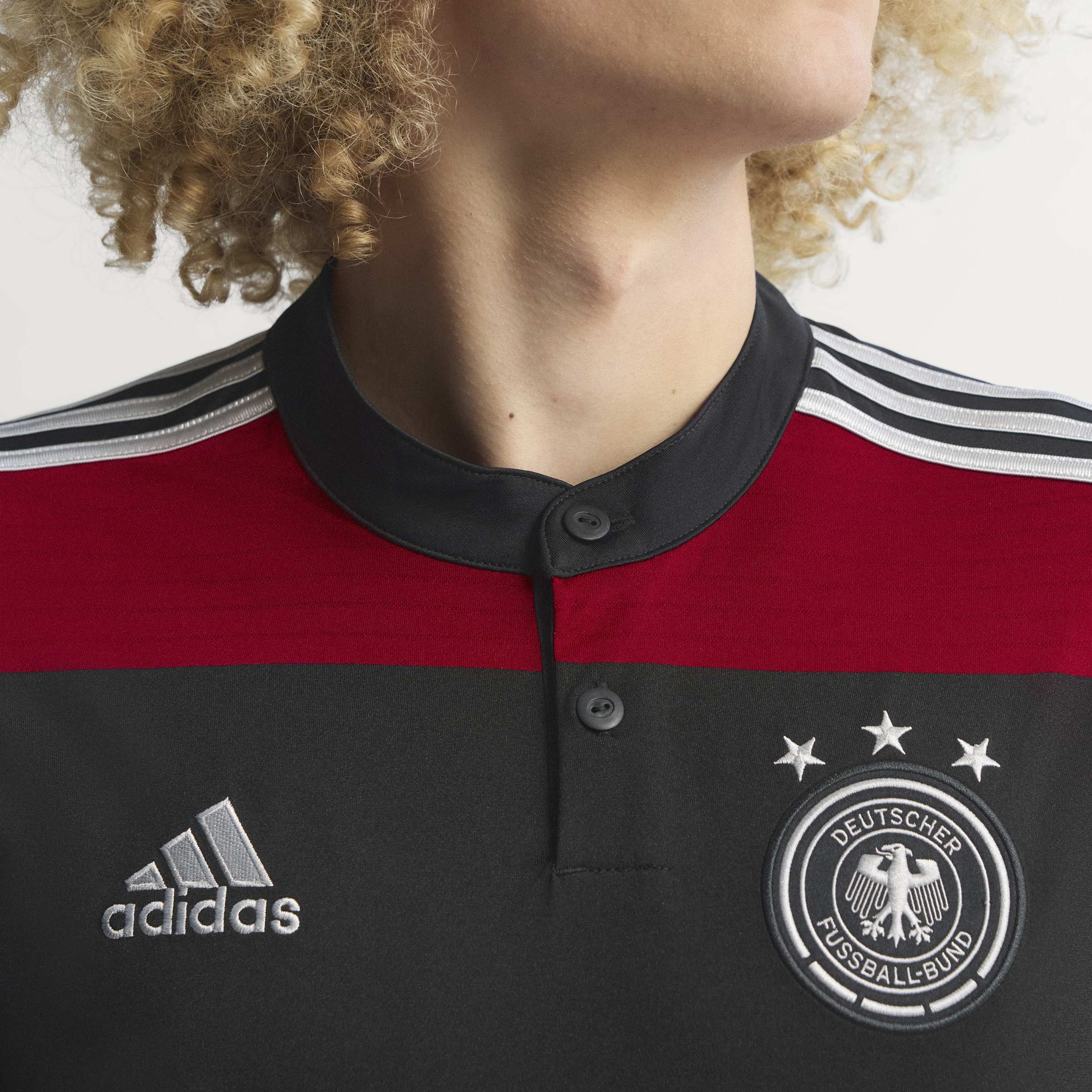 adidas Germany Away 2014 Mens Soccer Jersey Black Red White