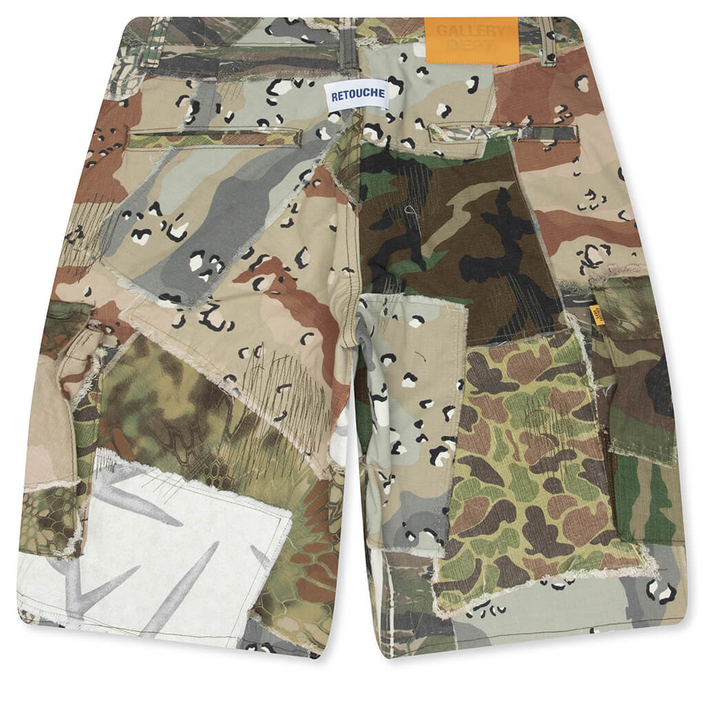 Retouche Camo Patchwork Kenzie Shorts Mixed Camo
