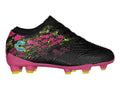 Tenis de Fútbol Charly FG Negro con Fucsia para Niño