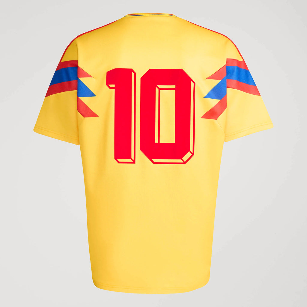 adidas Colombia Away Mens Soccer Jersey 1990 Gold