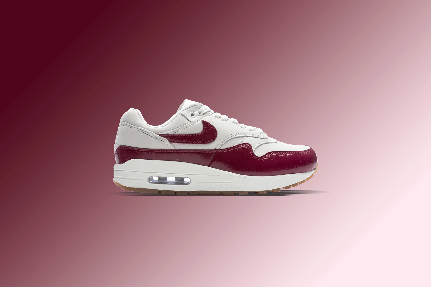 Womens Air Max 1 LX Sail Team Red Gum Light Brown