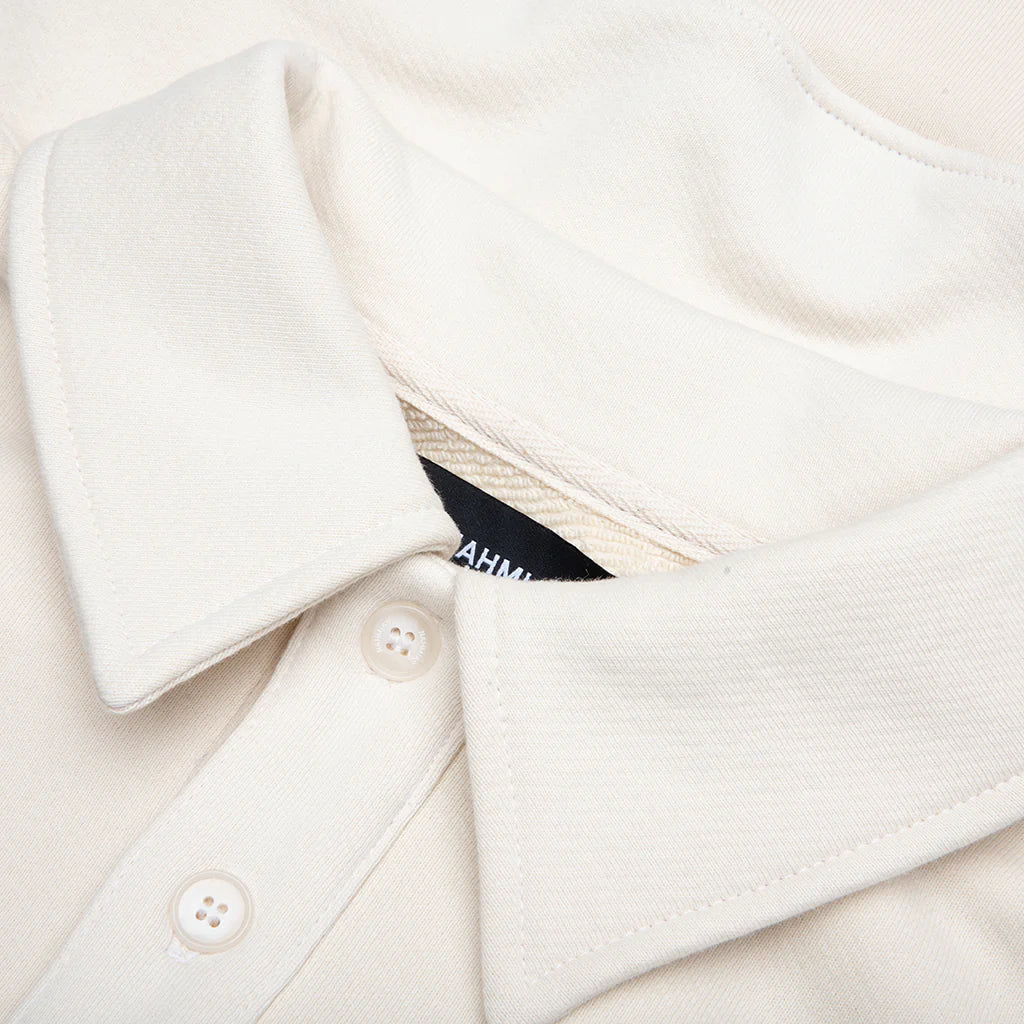 L S Polo Henley Shirt Egg White