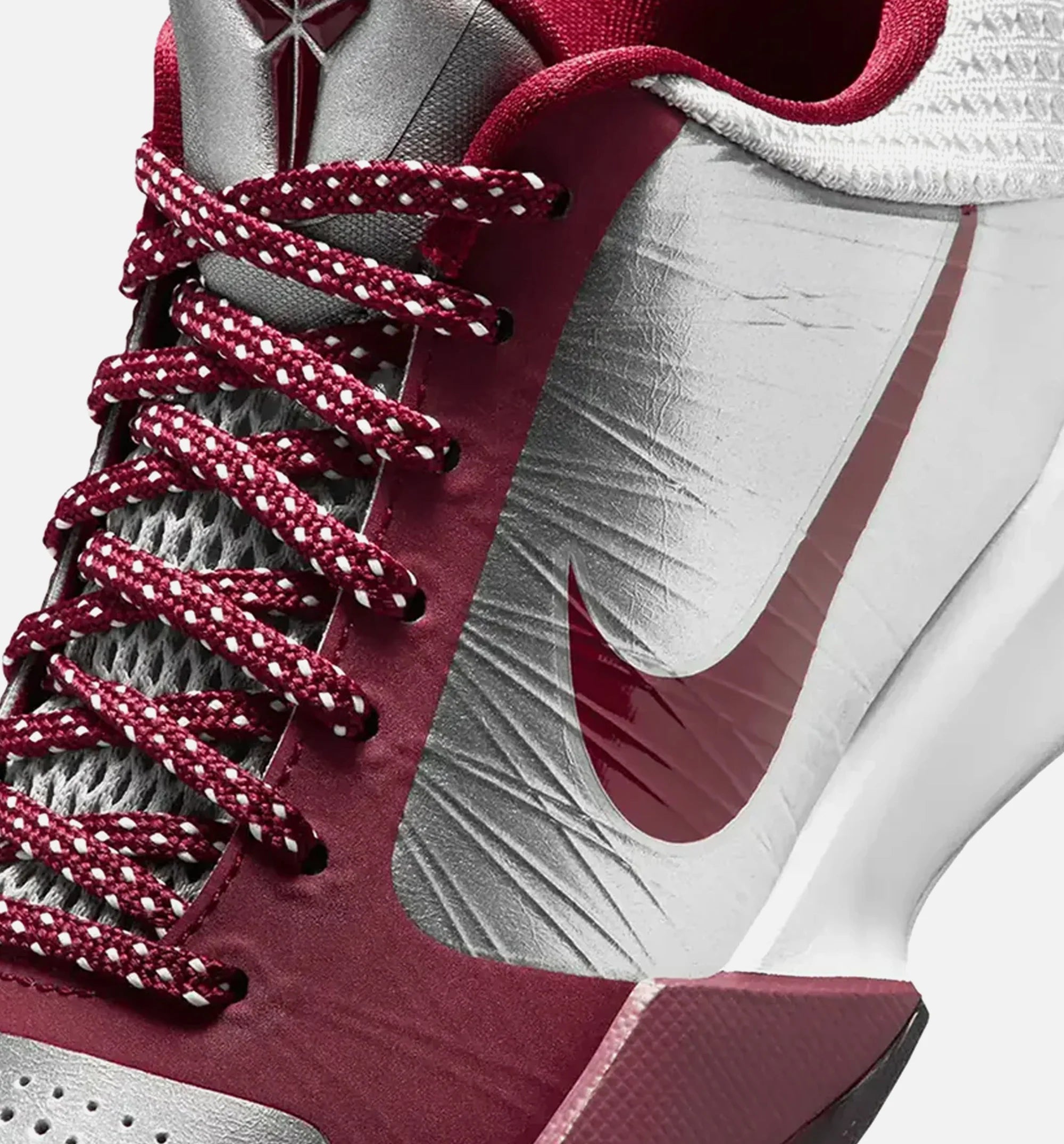KObe 5 Protro Lower Merion Grade School Lifestyle Shoe Metallic Silver Team Red White