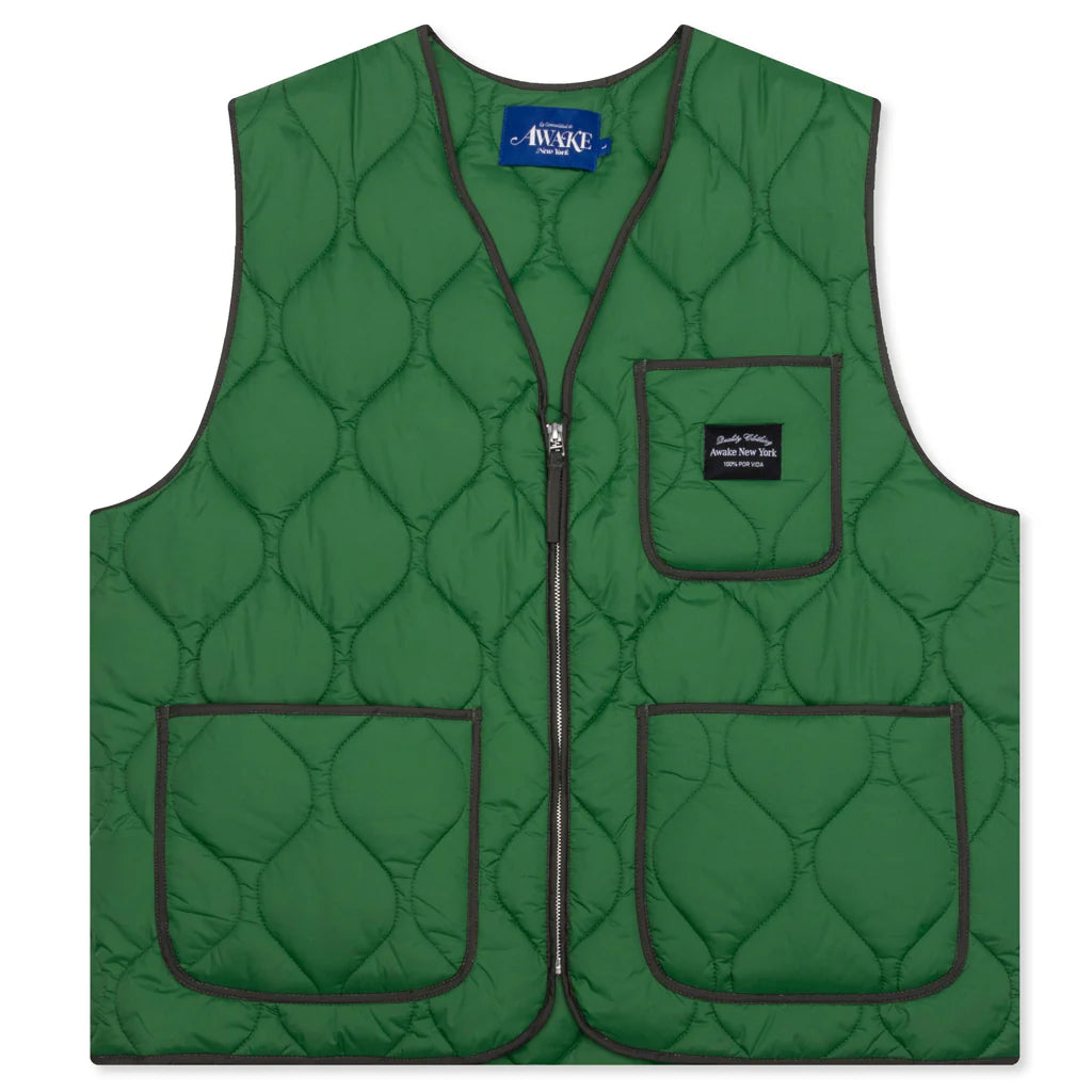 Quilted Vest Green