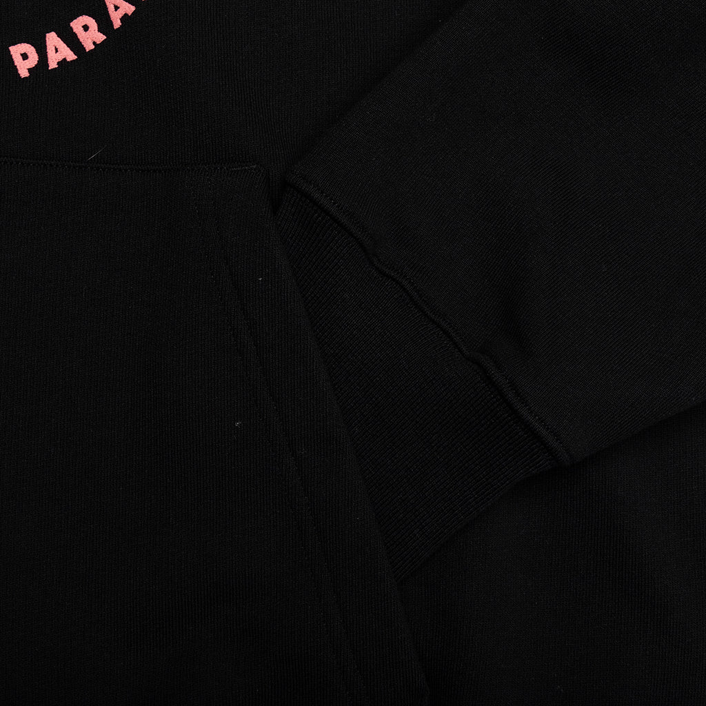 Fleece Hoodie With Unicorns Embroidery Black