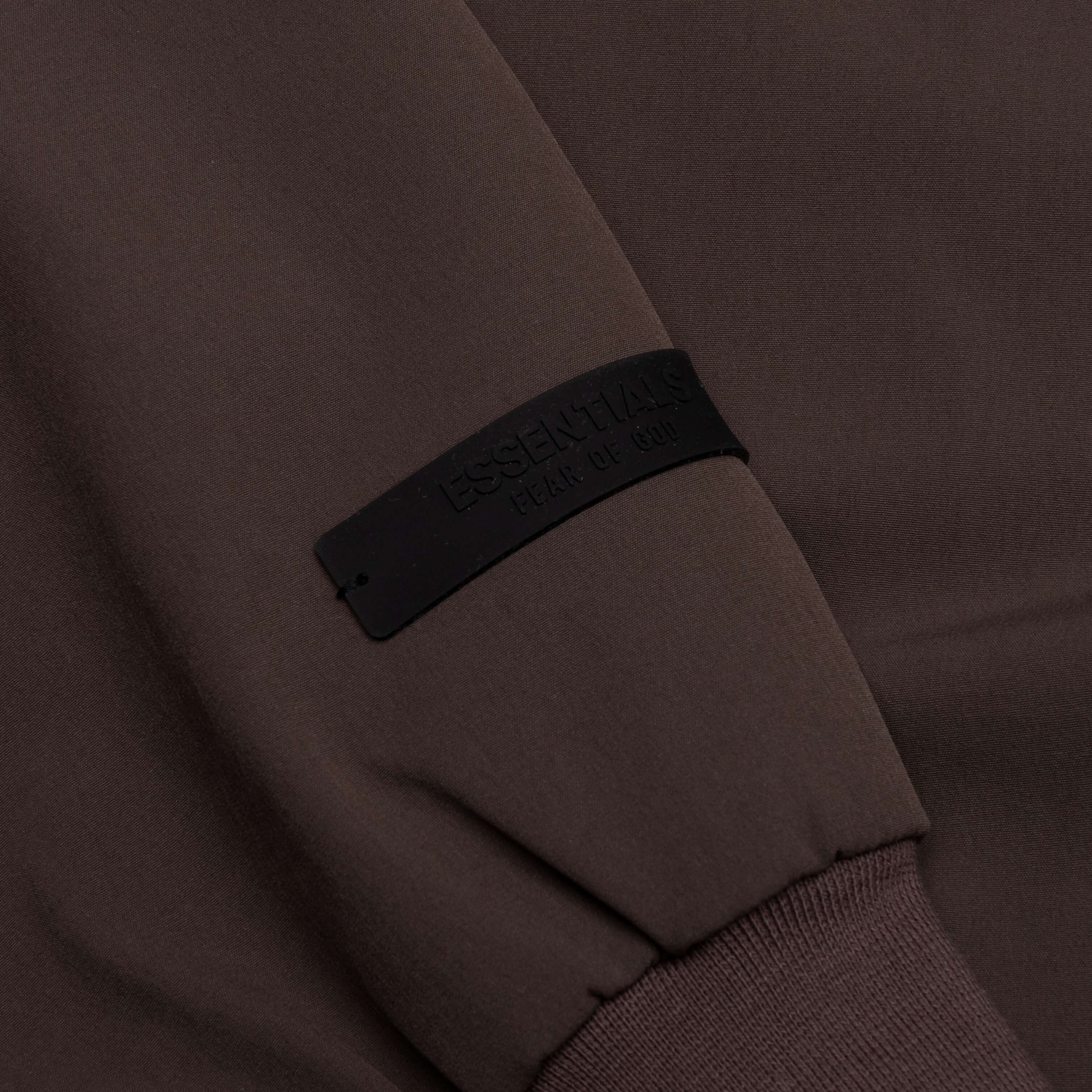 Bonded Nylon Bomber Jacket Brown
