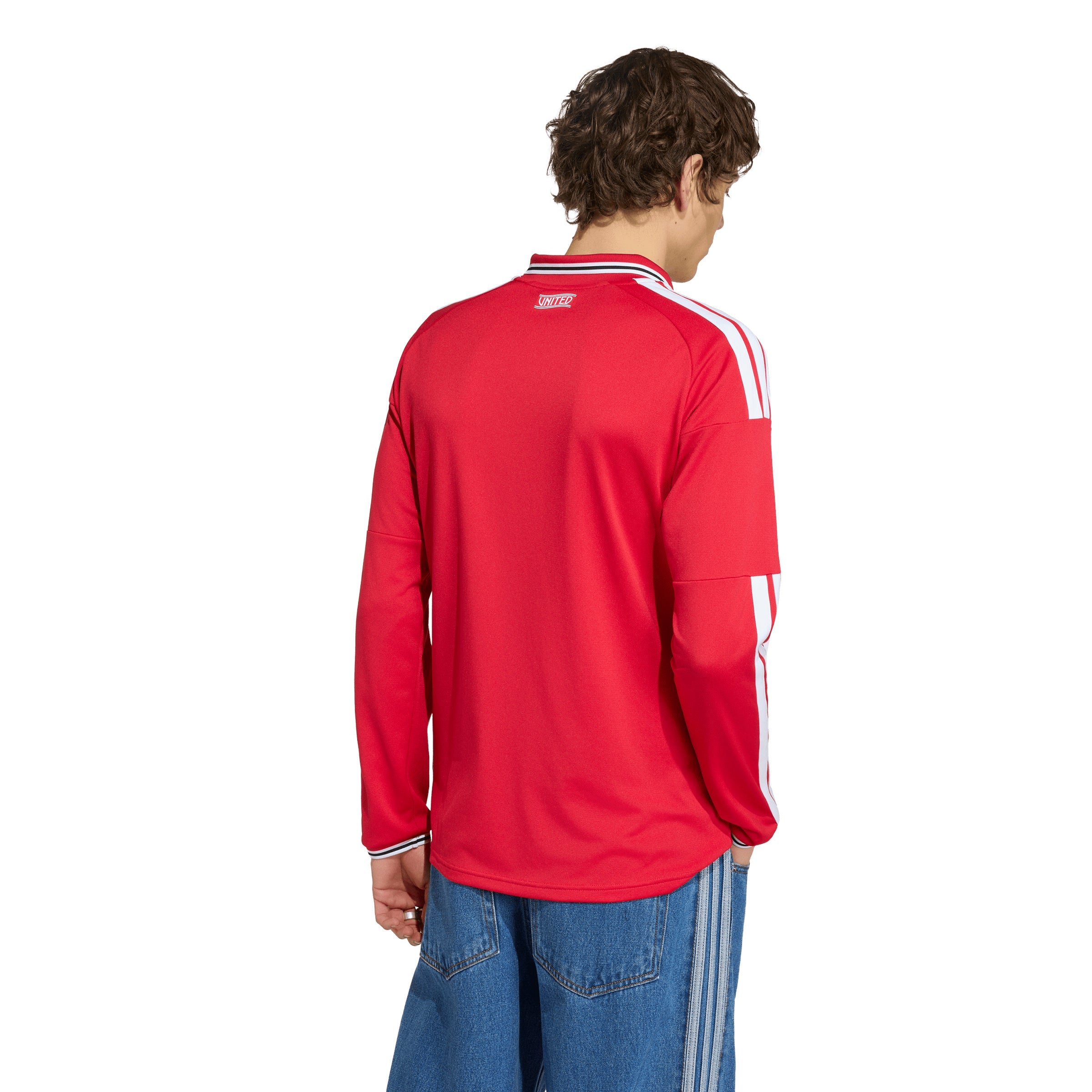 adidas Manchester United Home Long Sleeve Mens Soccer Jersey 26 27 Red White