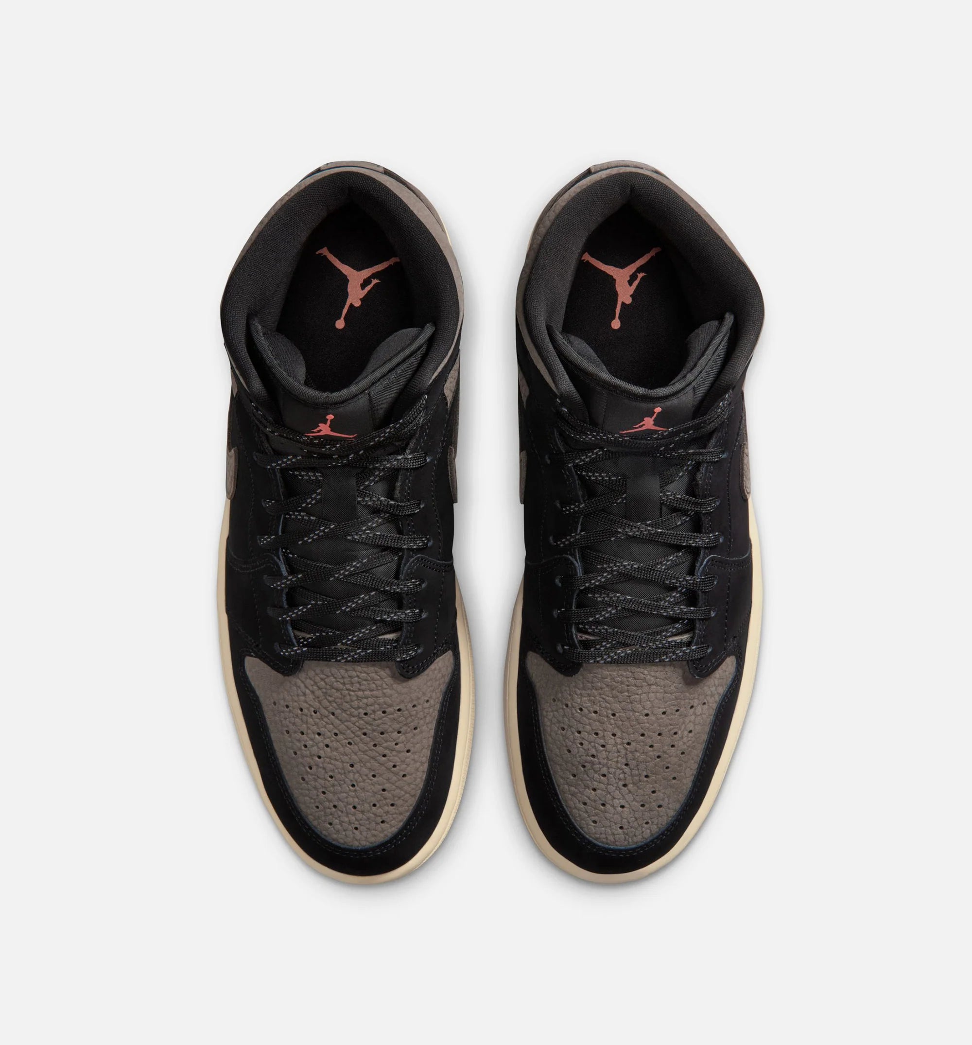 Air Jordan 1 Mid SE Mens Lifestyle Shoe Black Olive Grey Light Wild Mango