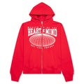 HMU Zip Front Hoodie Red