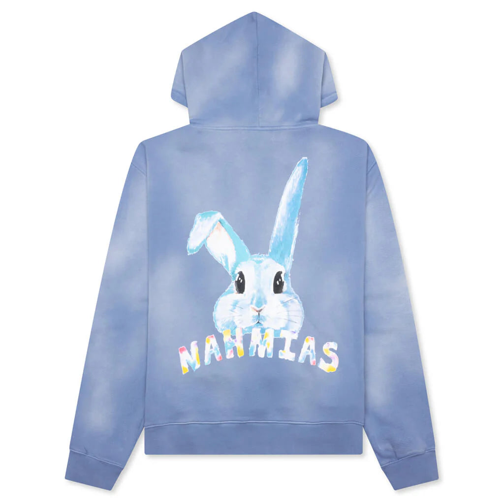 Bunny Hoodie Dusty Blue Sun Fade