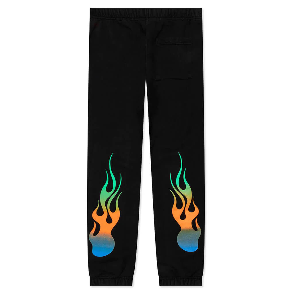 Flame Sweatpants Black