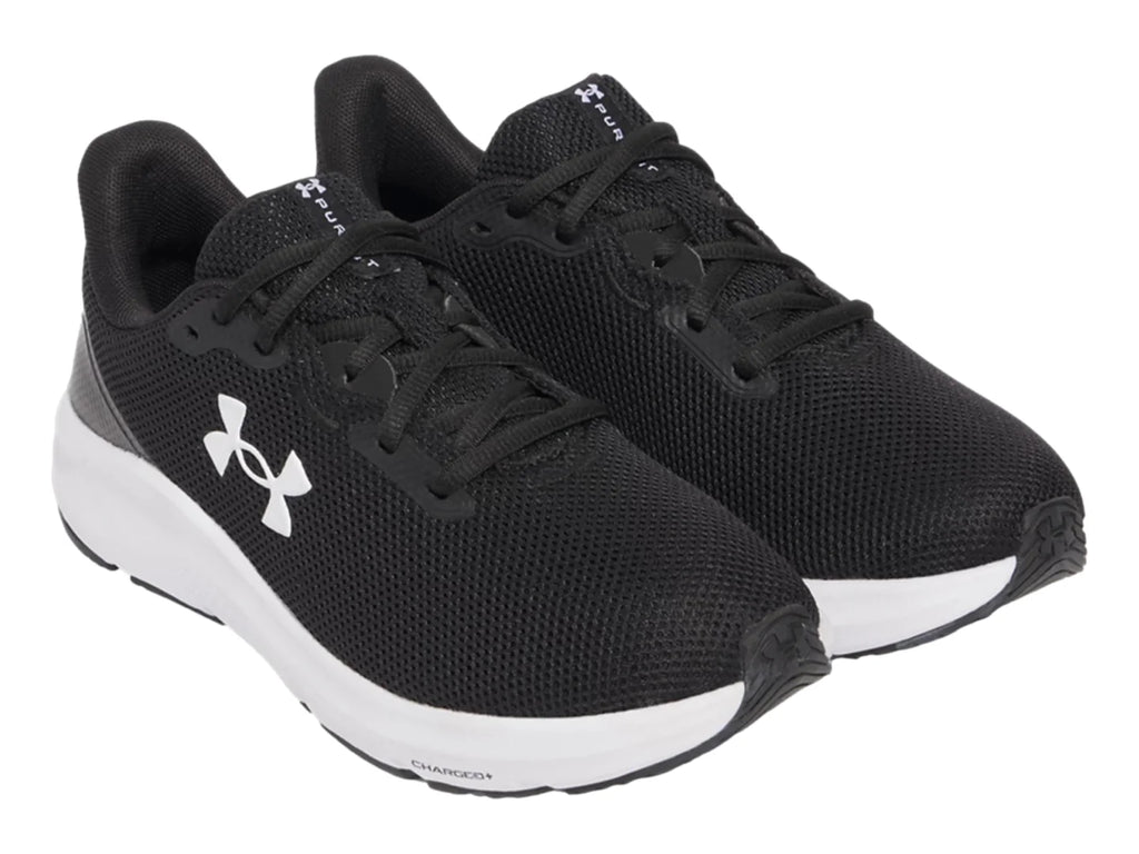 Tenis Under Armour Charged Pursuit 4 Negro y Blanco para Mujer