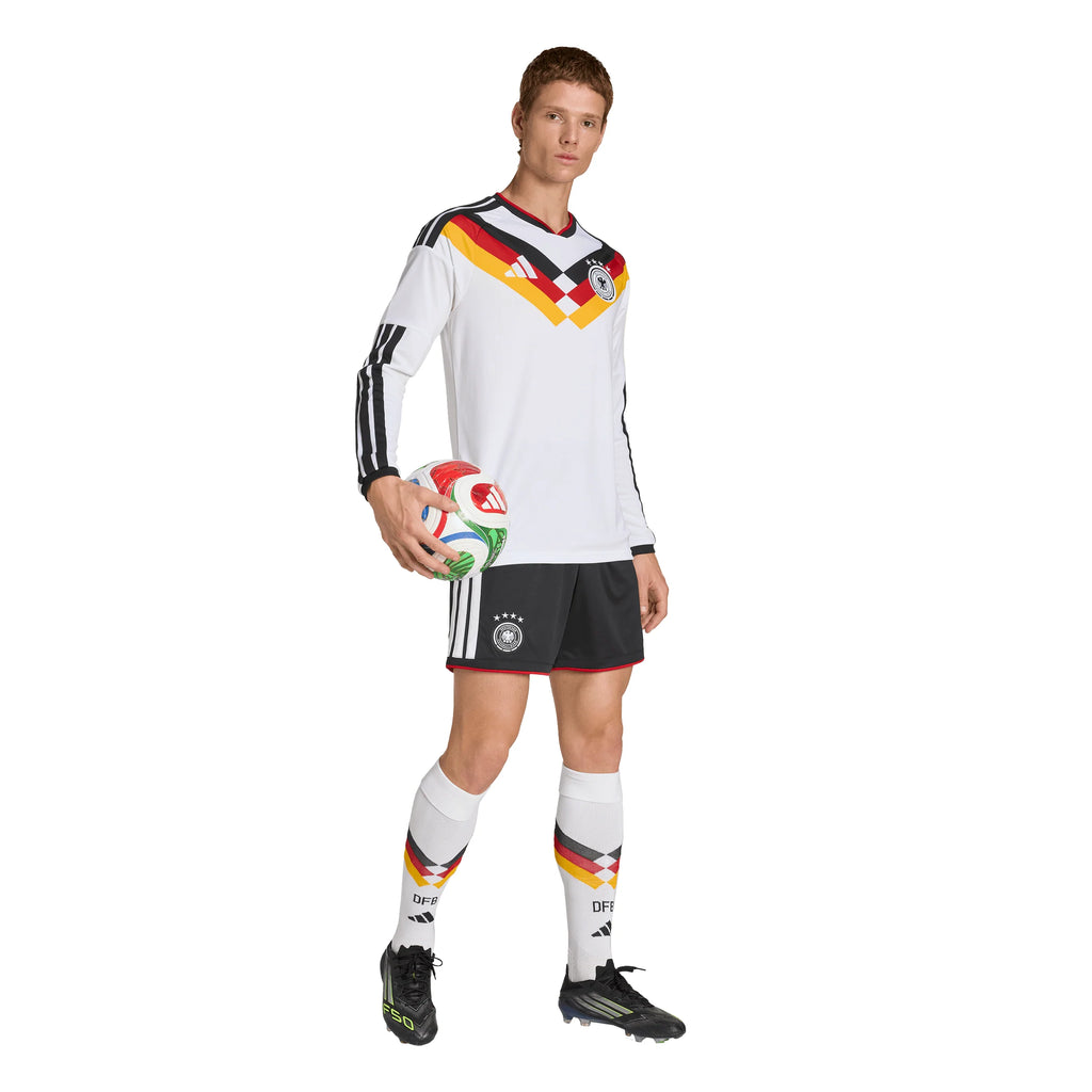 adidas Germany Home Long Sleeve Mens Soccer Jersey 26 White