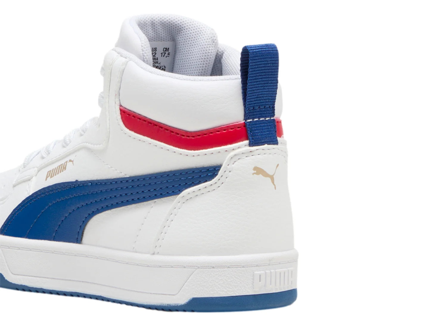 Tenis PUMA Caven 20 Mid Blanco y Azul para Niño