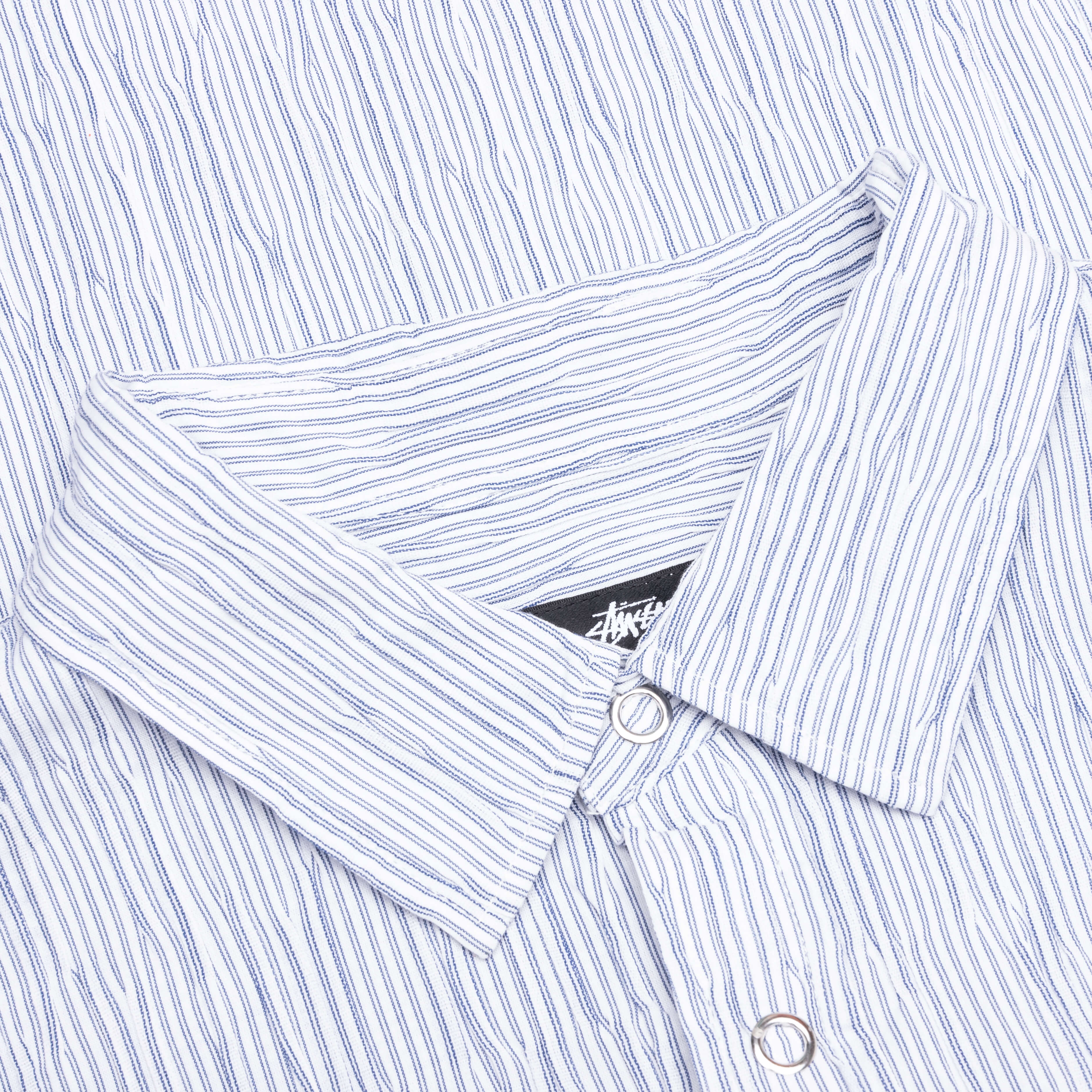 Wavy Striped Shirt Blue