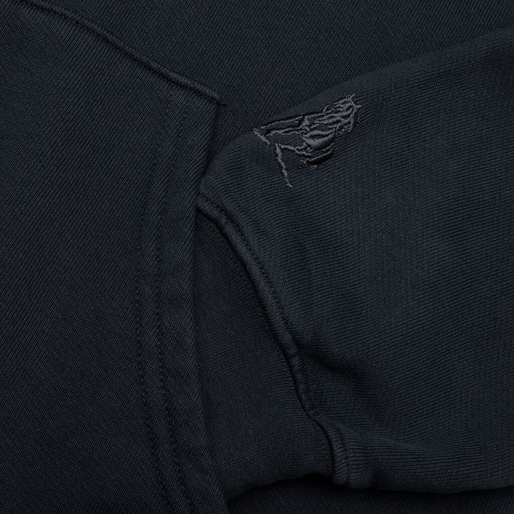 Mustang Cross Zip Up Hoodie Washed Black