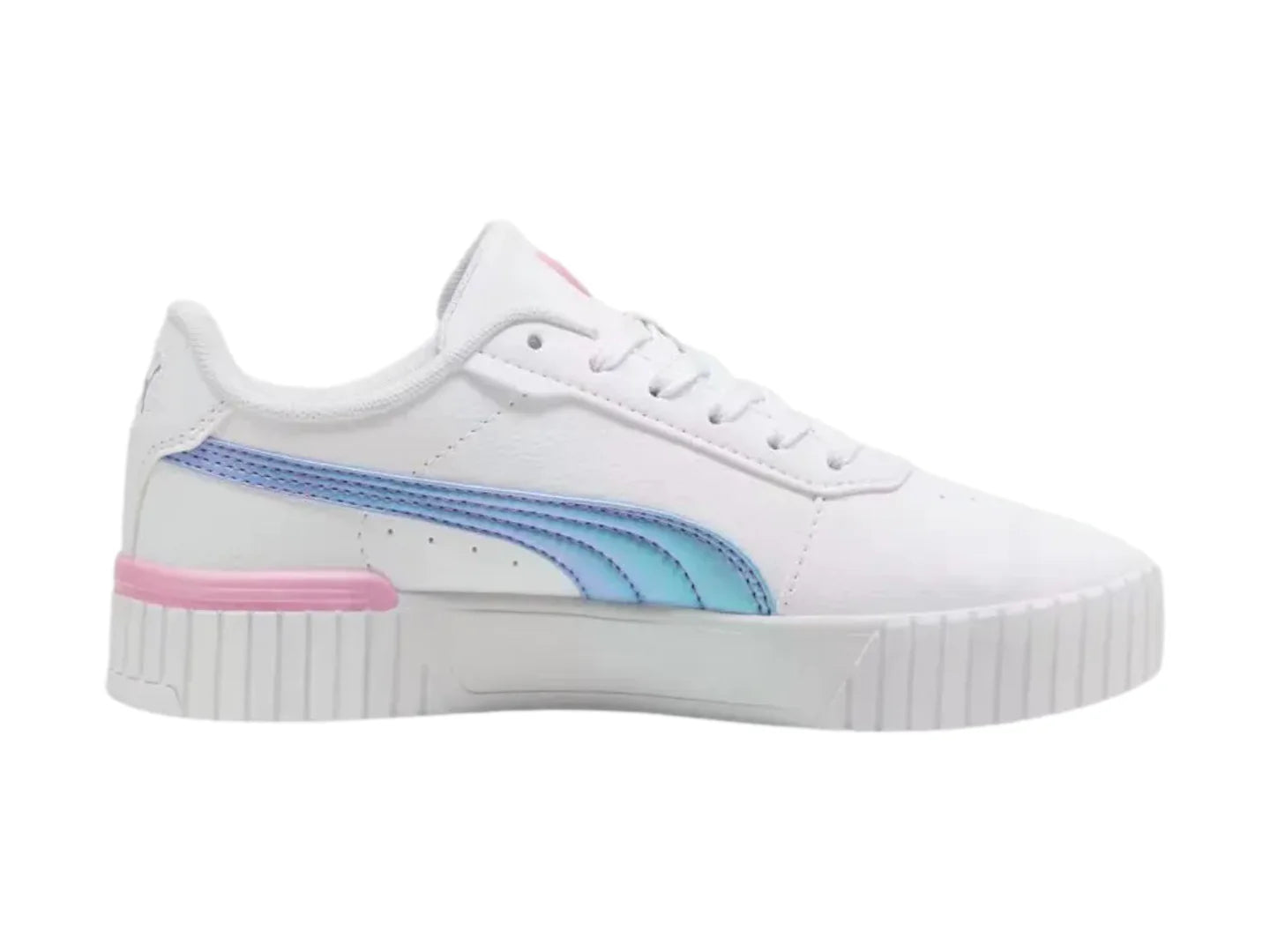 Tenis PUMA Carina 20 Blanco y Lavanda para Niña
