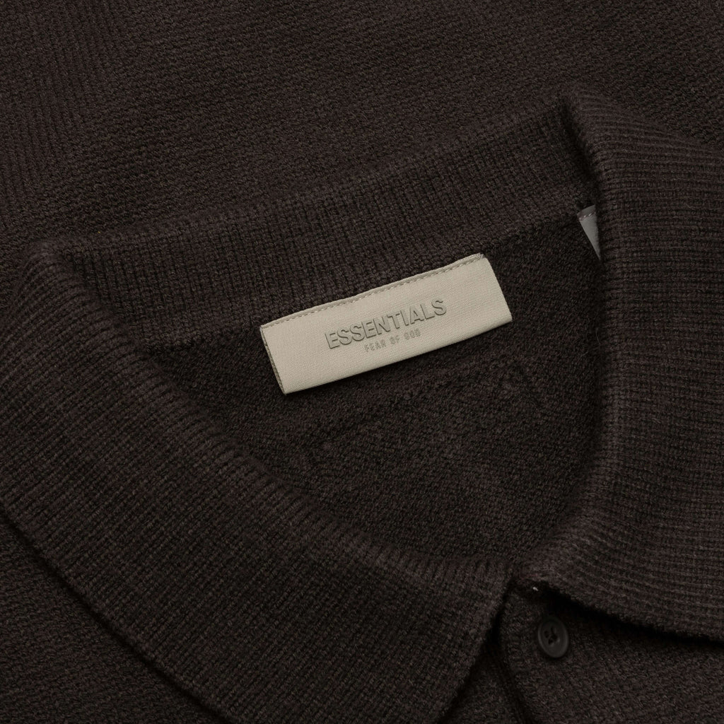 Knit L S Polo Off Black
