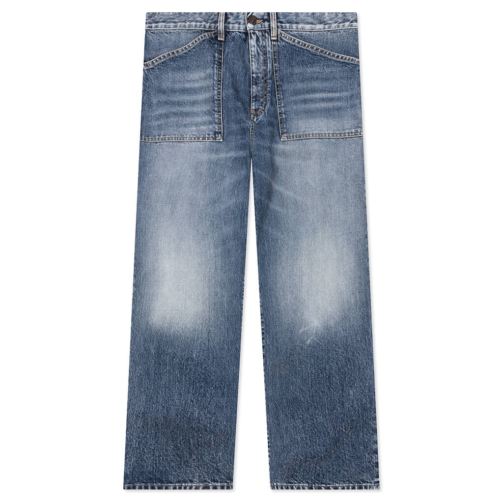 Relaxed Fit Denim Pants Light Blue