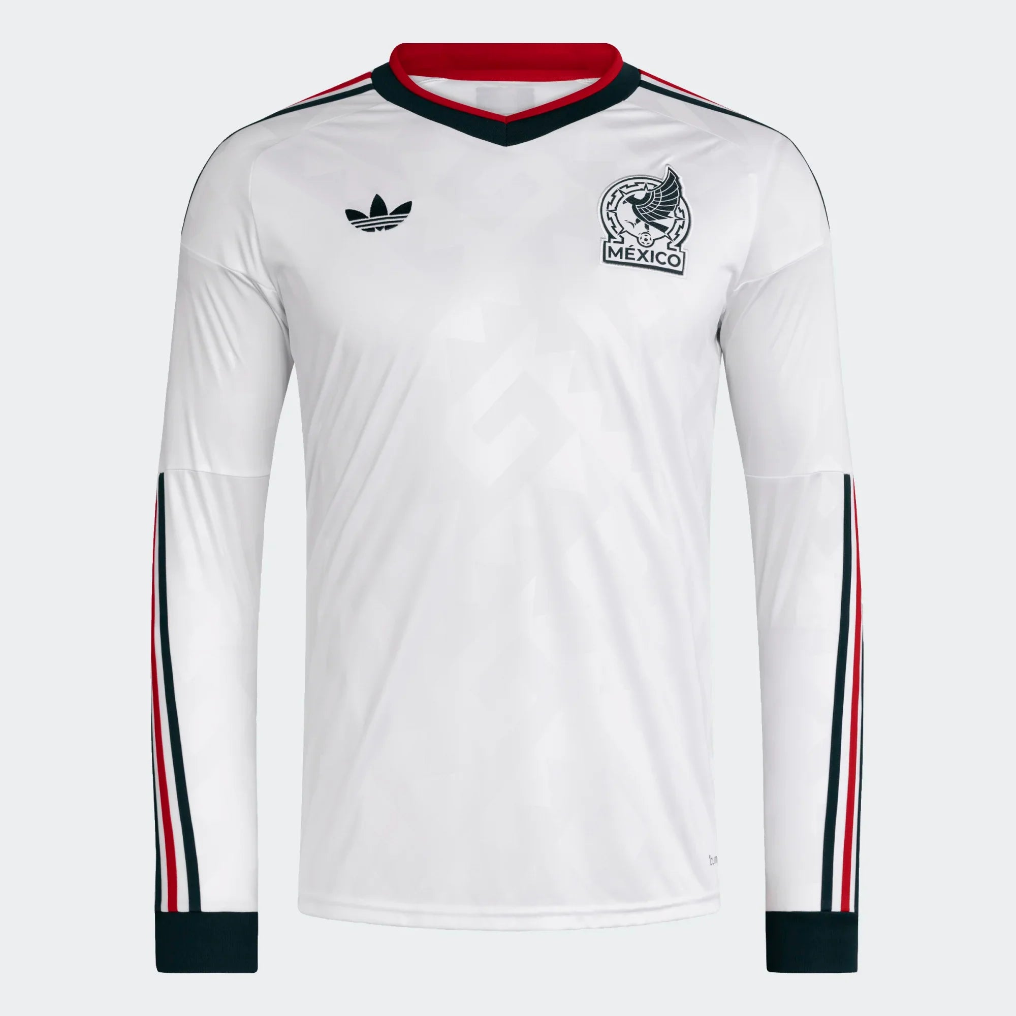 adidas Mexico Away Long Sleeve Mens Soccer Jersey 2026 White