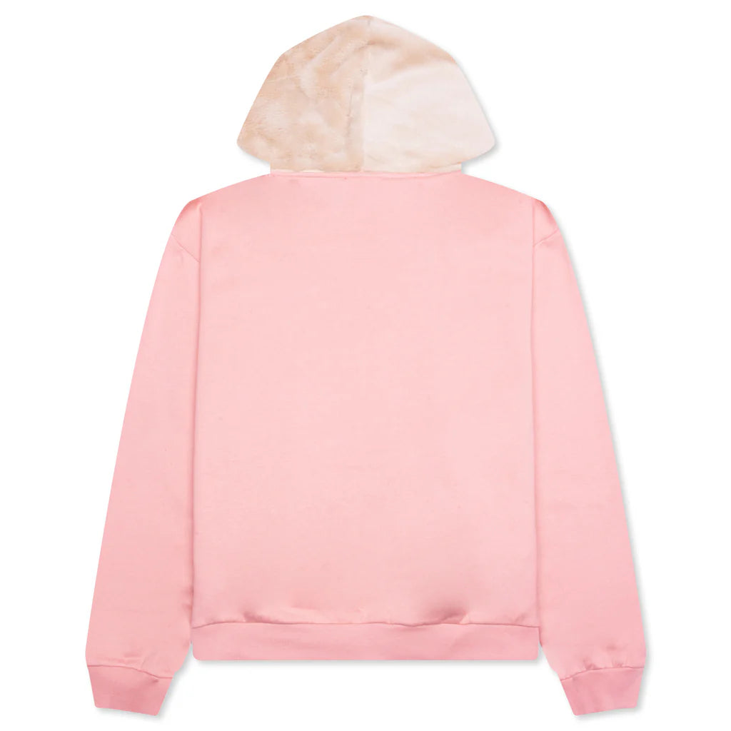 Faux Fur Hood Sweatshirt UTC269 Antique Rose