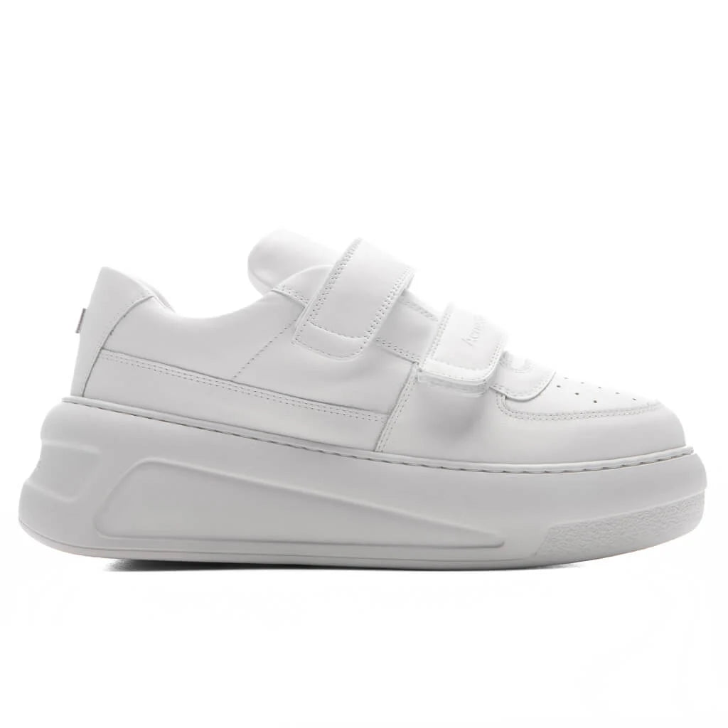 Velcro Strap Platform Sneakers Optic White