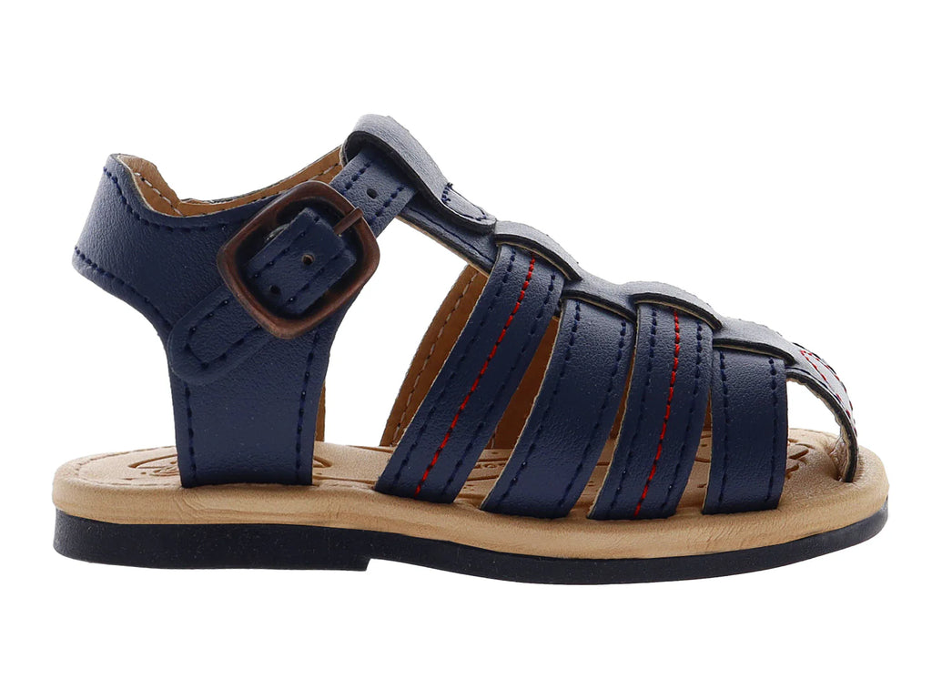 Sandalias Biberones Microfibra Azul para Bebé