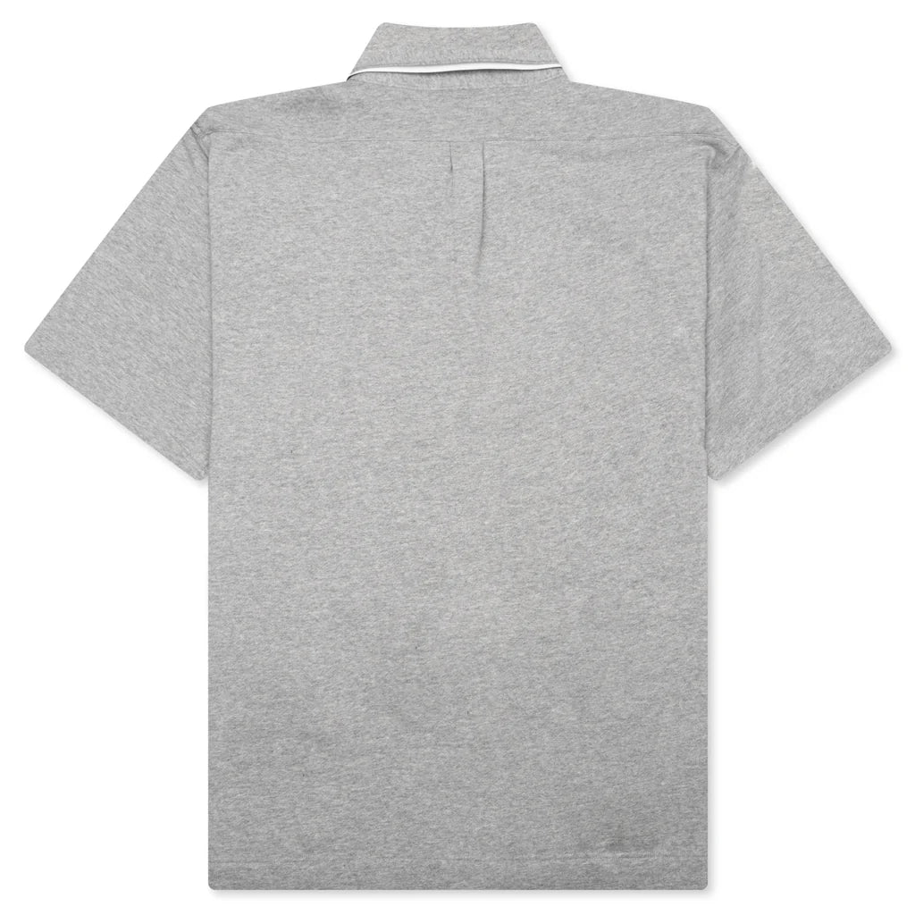 Fleece College Shirt Light Grey Melange