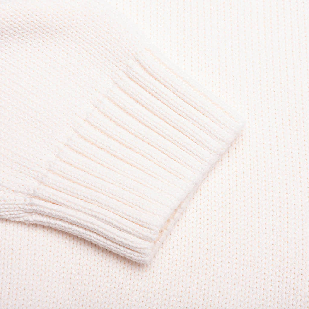 Womens Adidas x Sporty Rich V Neck Sweater Off White Night Navy