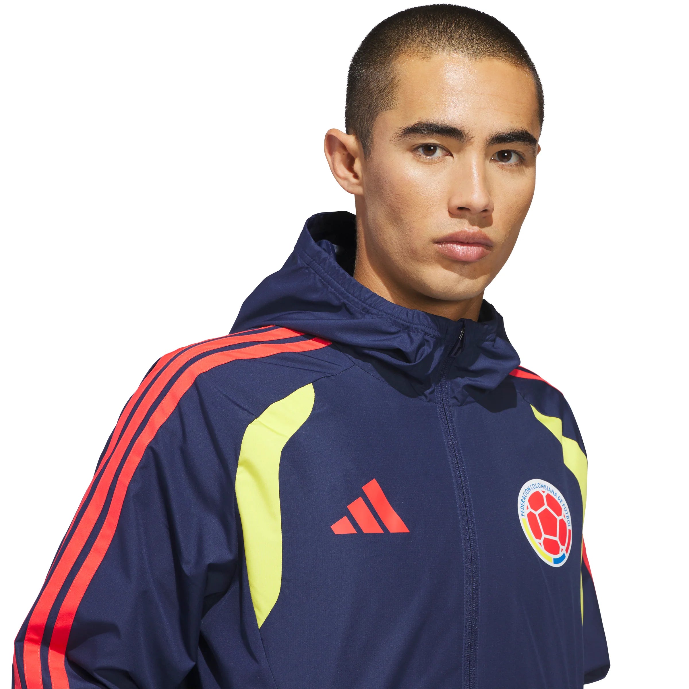adidas Colombia 26 Tiro All Weather Mens Soccer Jacket Blue