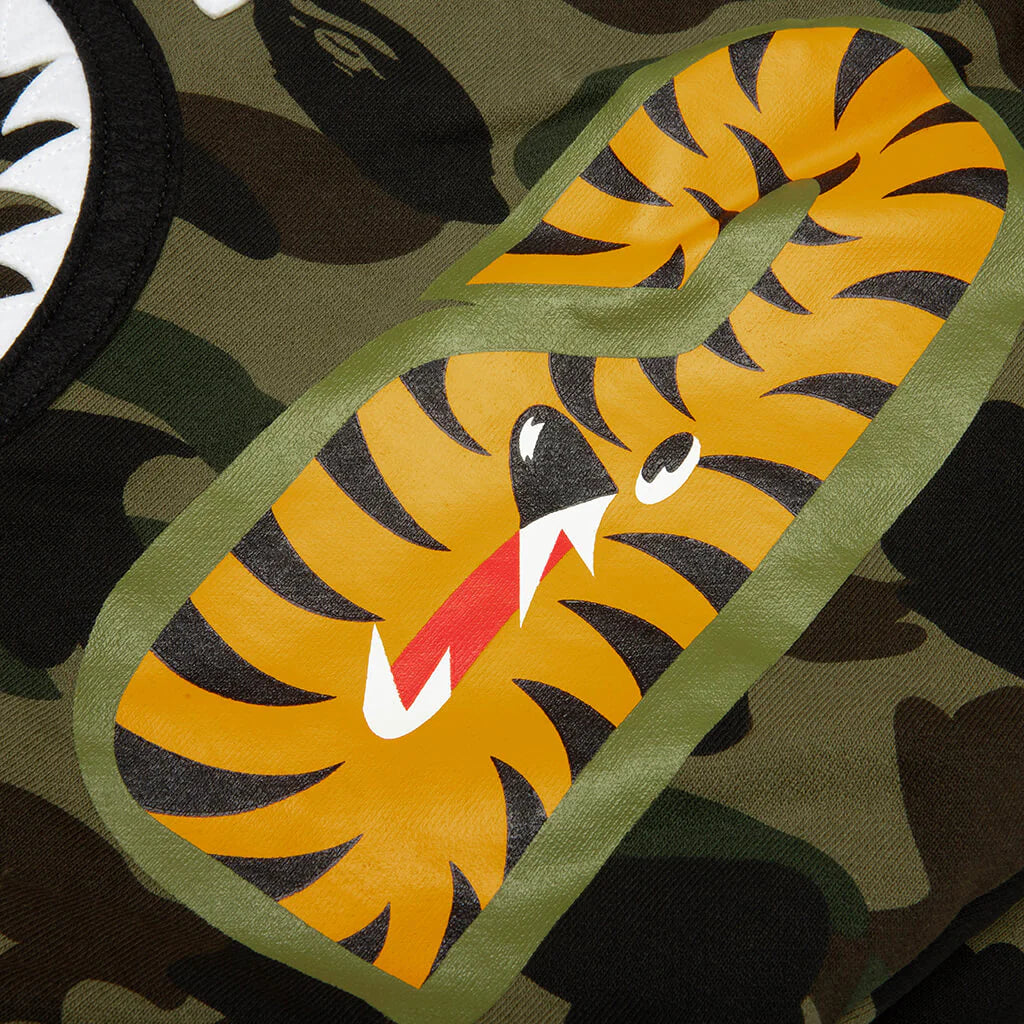 1st Camo Shark Full Zip Hoodie Green