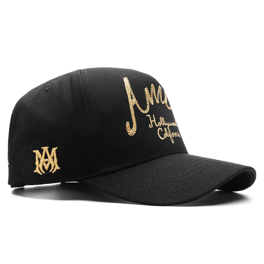 Amiri Hollywood Canvas Hat Black