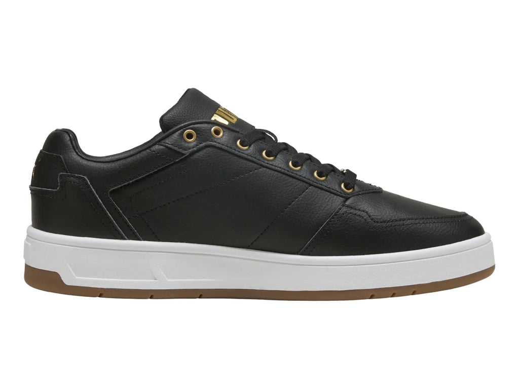 Tenis PUMA Court Classic Lux Negro y Dorado para Hombre