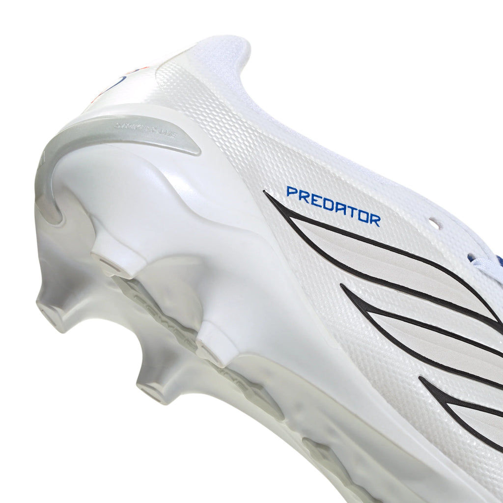 adidas Predator League Fold Over Tongue FG Firm Ground Mens Soccer Cleats White Zero Metallic Blue