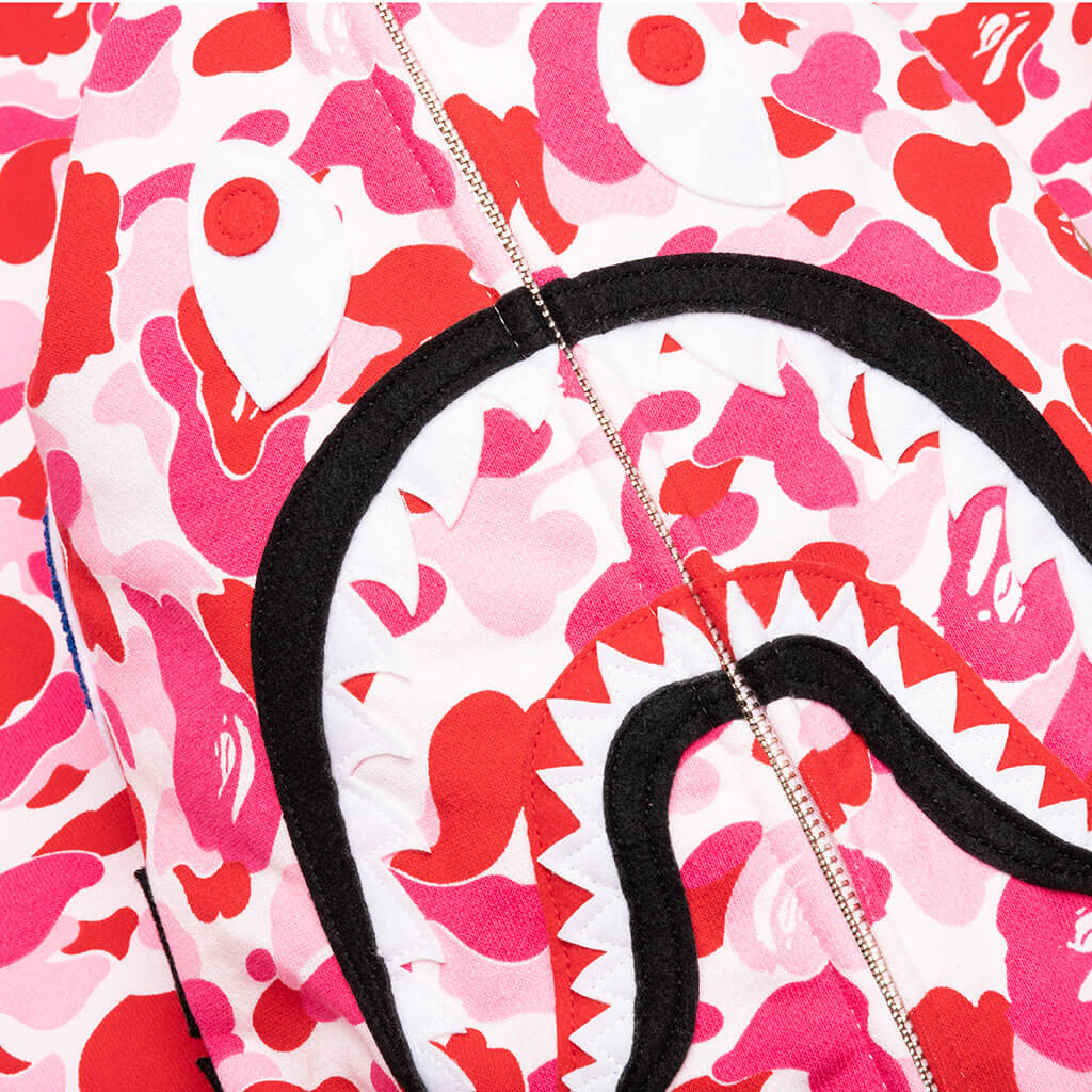 Abc Camo Shark Full Zip Hoodie Pink