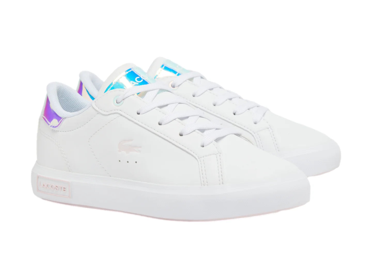 Tenis Lacoste Powercourt Blanco y Rosa para Niña