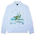 What Problem Button Up Blue